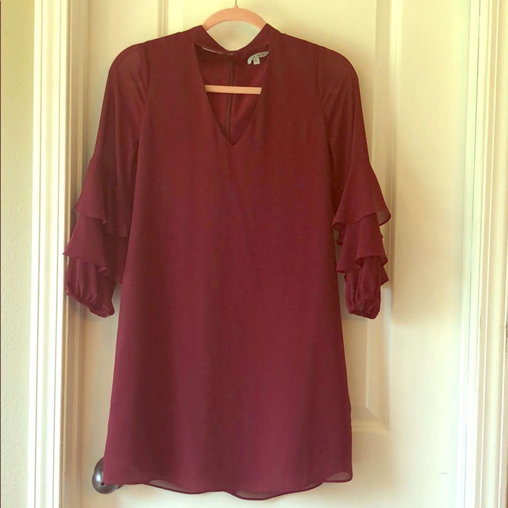 Boho Style Maroon Boutique Dress